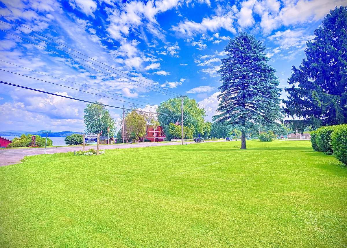 Lake Champlain across from the campground entrance