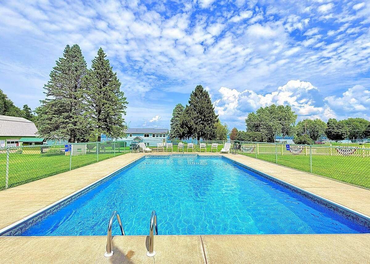 The pool looking out toward the lake